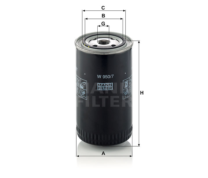 Filtr oleju  W 950/7 do MERLO P 40.8 PLUS