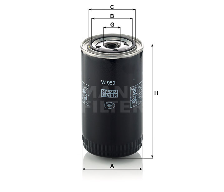 Filtr oleju  W 950 do CASE-INTERNATIONAL-STEYR MXM 130 PRO