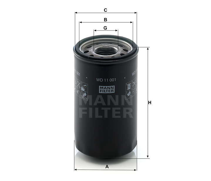 Filtr hydrauliczny  WD 11001 do DEUTZ (KHD) (SDF) AGROTRON 100 MK3