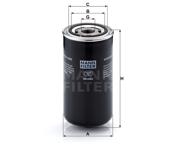Filtr hydrauliczny  WD 950/3 do VOLVO L 90 E