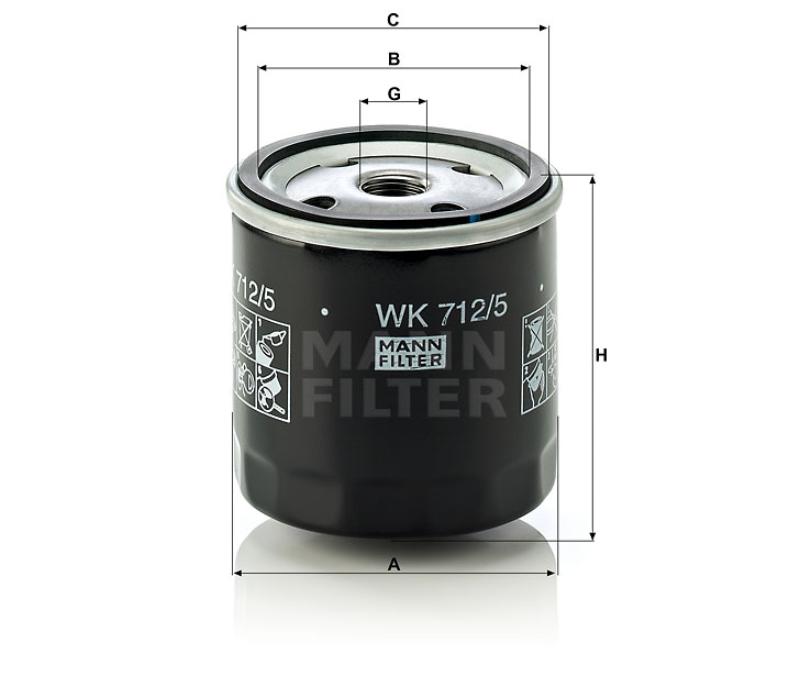 Filtr paliwa  WK 712/5 do LOMBARDINI LDW 1404 M