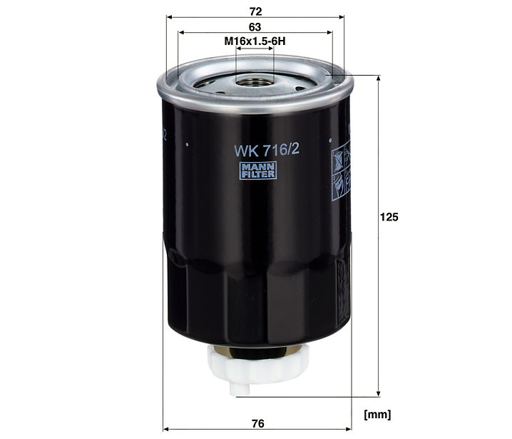Filtr paliwa  WK 716/2x do CASE 70 XT