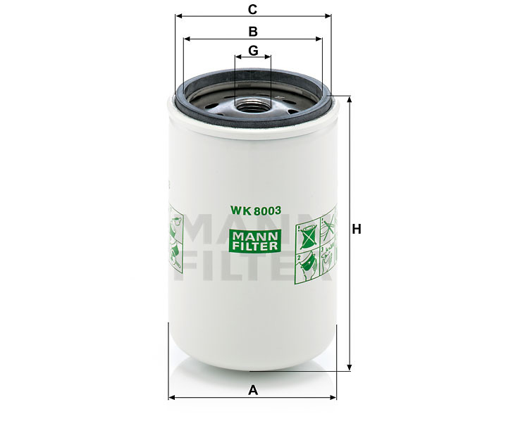 Filtr paliwa  WK 8003X do MERLO P 40.14 K