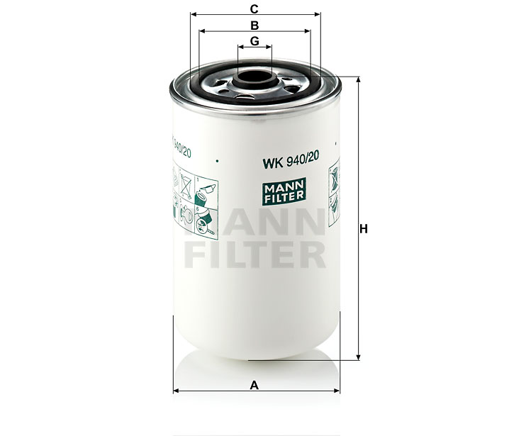 Filtr paliwa  WK 940/20 do RENAULT VI PREMIUM HD 420 DCI