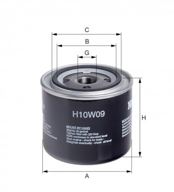 Filtr oleju H10W09