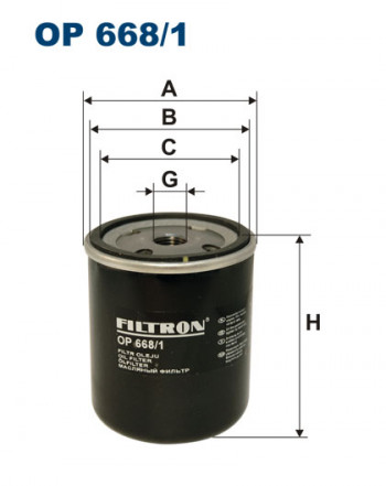 Filtr hydrauliczny OP668/1