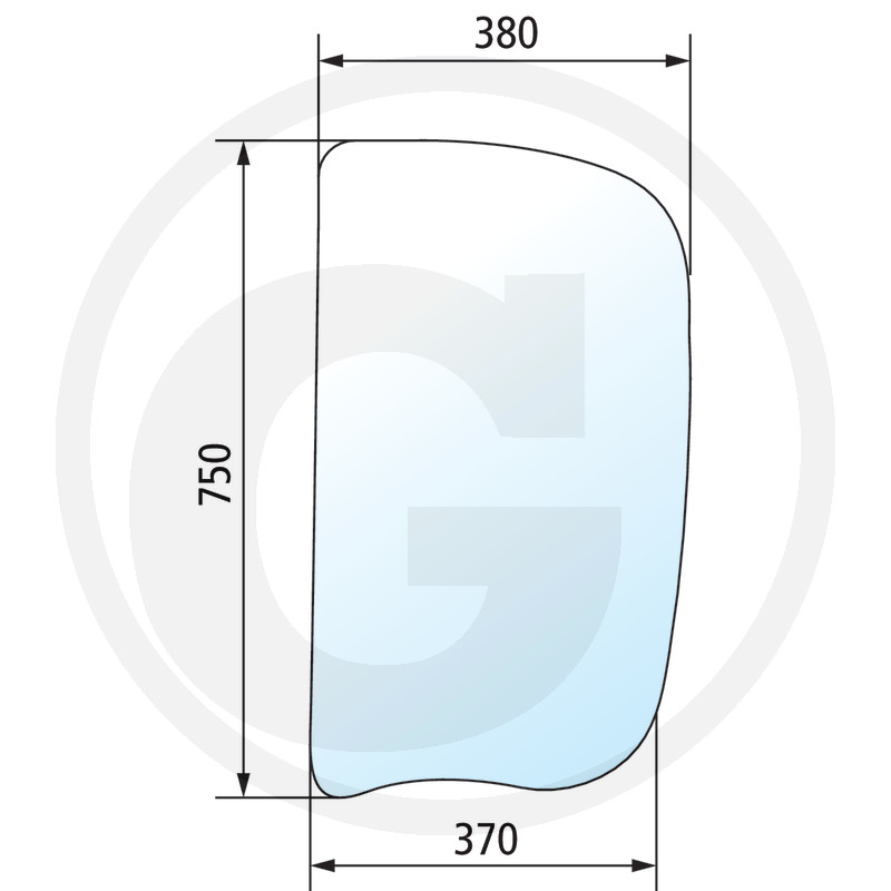 Szyba boczna  65017075 do New Holland TCE 55