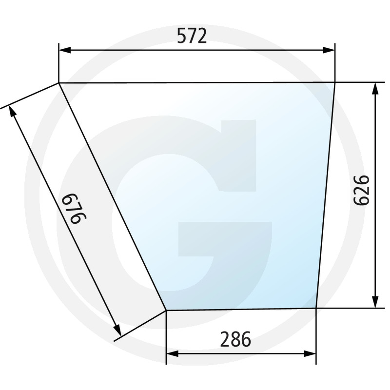 Szyba drzwi dolna, prawa, lewa 650815038 do Massey Ferguson 240