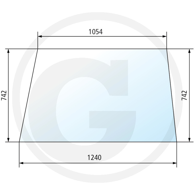 Szyba przednia  650815035 do Massey Ferguson 240
